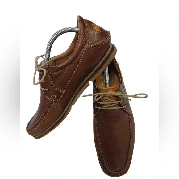 Fatte A Mano Tobacco  Leather Loafers Size 42 - Picture 2 of 9